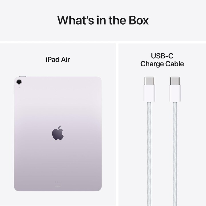 Apple iPad Air 13 2025 WiFi, 128GB, 7a Gen, chip M3, fotocamera da 12 MP, viola