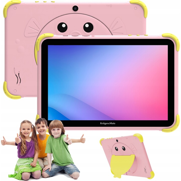 Kruger&Matz 10.1 FUN 1008, 4+64GB LTE, WiFi, GPS, Android 13, Pink, children's tablet