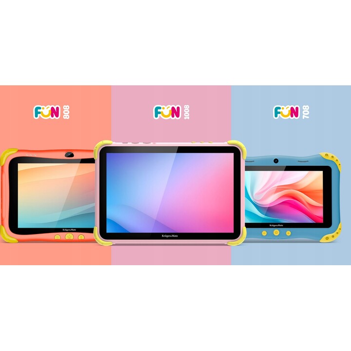 Kruger&Matz 10.1 FUN 1008, 4+64GB LTE, WiFi, GPS, Android 13, Pink, children's tablet