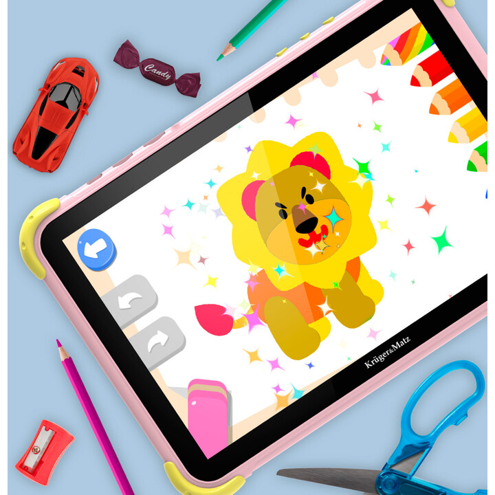 Kruger&Matz 10.1 FUN 1008, 4+64GB LTE, WiFi, GPS, Android 13, Pink, children's tablet