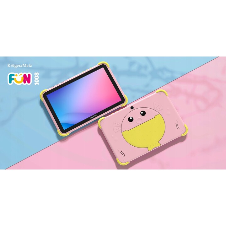 Kruger&Matz 10.1 FUN 1008, 4+64GB LTE, WiFi, GPS, Android 13, Pink, children's tablet