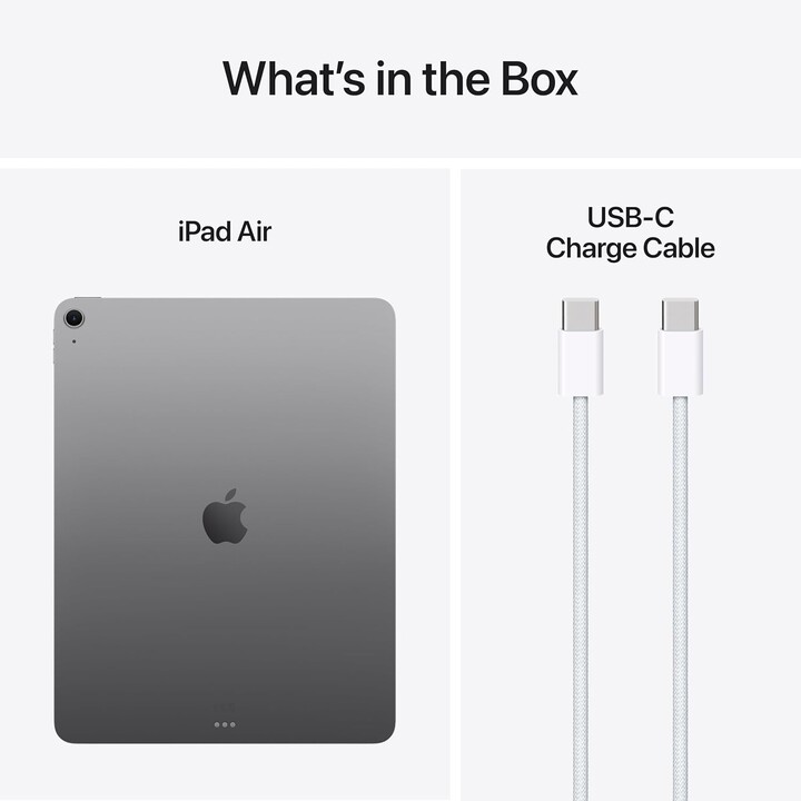 Apple iPad Air 13 2025 WiFi, 512 Go, 7e génération, puce M3, appareil photo 12MP, gris