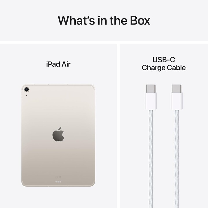 Apple iPad Air 11 2025 WIFI Cellular, 256GB, 7th Gen, M3 Chip, 12MP Camera, Starlight