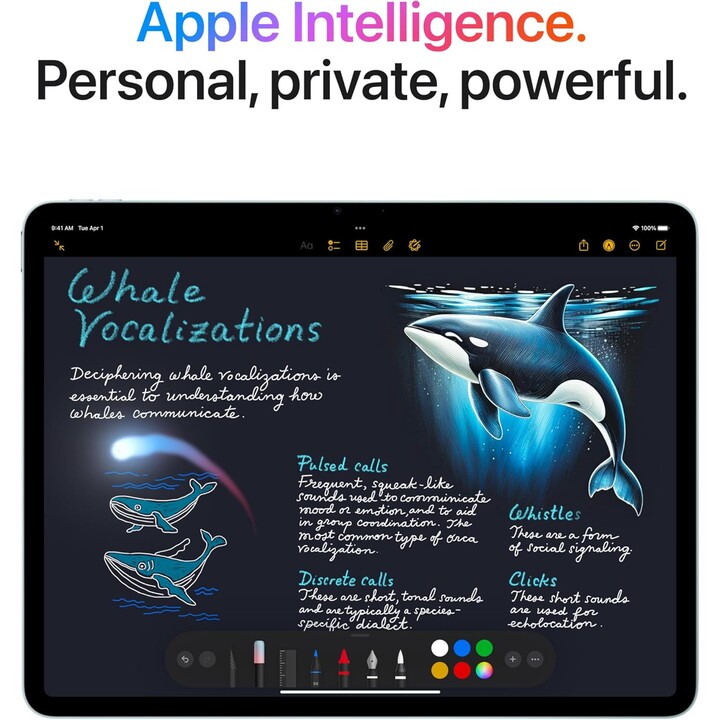 Apple iPad Air 11 2025 WiFi, 1TB, 7th Gen, chip M3, cámara de 12mp, azul