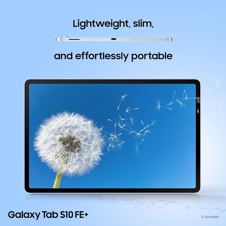 Samsung Galaxy Tab S10 FE+ Android Tablet, Wi -Fi, 8+128 GB, 13,1 Display, S Pen incluído, bateria duradoura, prata