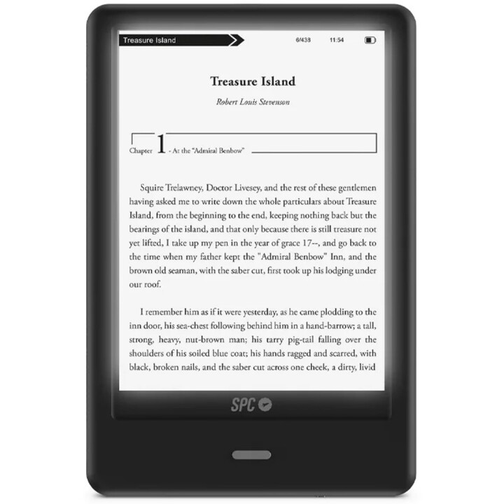 SPC Dickens Light 2 Pro, 8GB, USB-C, Lector de libros electrónicos con una pantalla táctil anti-Glare giratoria, Oscura