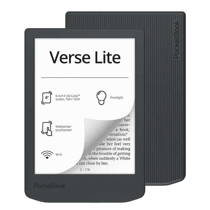 Ebook PocketBook Verse Lite 619 6" E-Ink Carta 8GB Wi-Fi Cinza