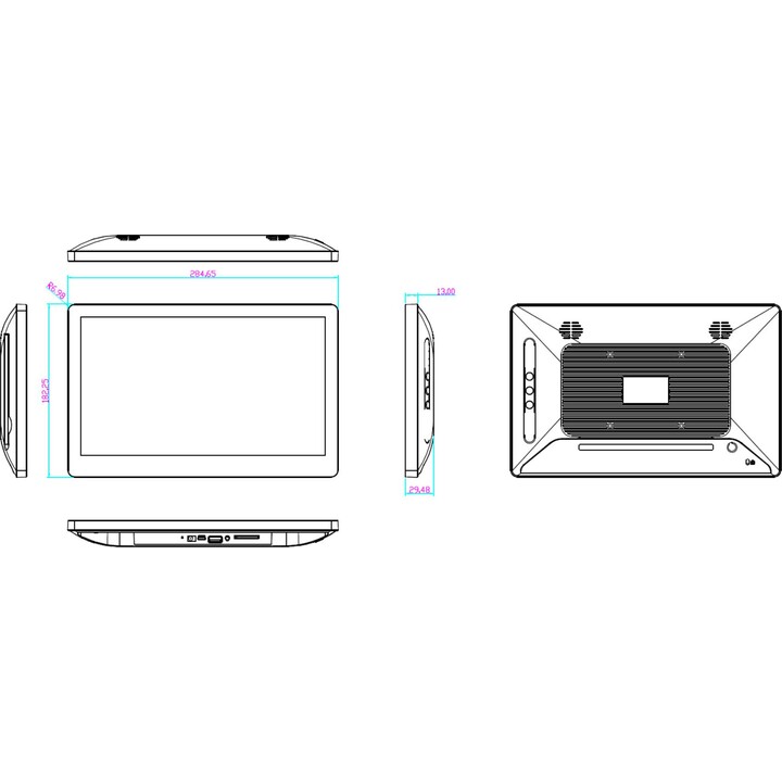 Tablette tactile ALLNET 12 pouces PoE avec 8 Go/64 Go RK3568 Android 13, PrimeOne-120