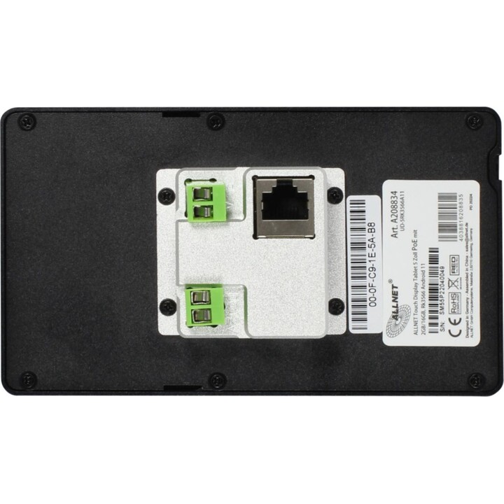Tablette à écran tactile ALLNET 5 pouces PoE avec 2 Go/16 Go RK3566 Android 11