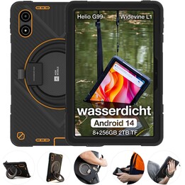 Tablet AGM Mobile P2 Active Rugged de 256 GB y 8 RAM, color negro