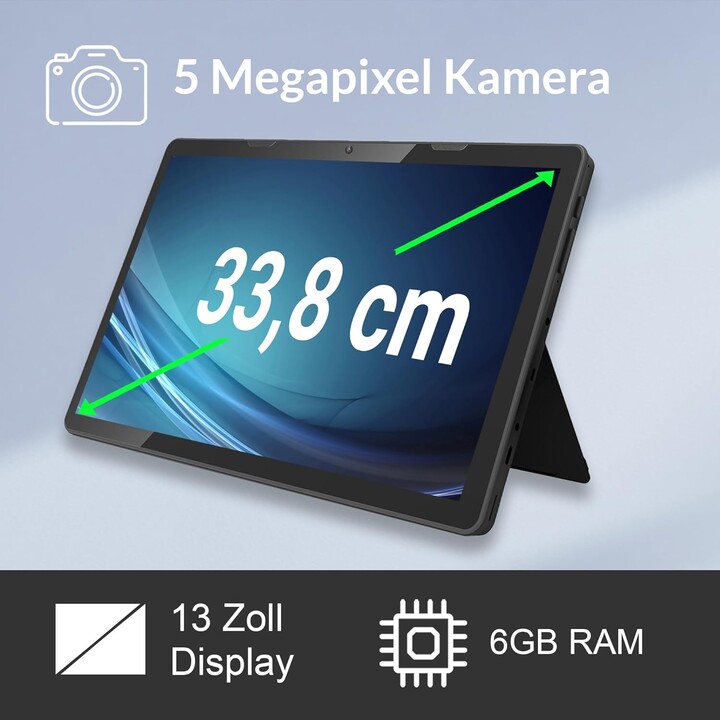 Tablette Xoro MegaPAD 1333 Pro 13,3" (33,78 cm) 128 Go Noir Android