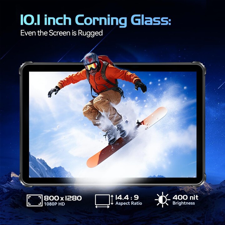 Oukitel RT9 10.1" 6/256GB Schwarz Rugged 11000 mAh Tablet