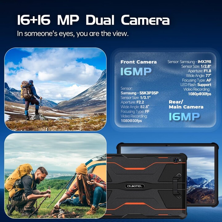 Oukitel RT9 10.1" 6/256GB Schwarz Rugged 11000 mAh Tablet