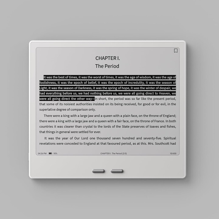 E-Book, BOOX Go 7, Play Store, Geeignet zum Schreiben, Buttons mit Seitenverdrehung, 300 dpi, weiß