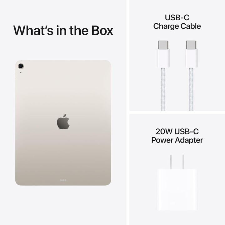 Apple iPad Air 13 2025 WIFI, 1TB, 7th Gen, M3 Chip, 12MP Camera, Starlight