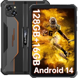 OUKITEL RT3 Pro, 16GB+128GB 1TB Expandable, Android 14, 8 Inch HD Display, 5150mAh, 16+8MP Camera, 4G Dual SIM, Orange