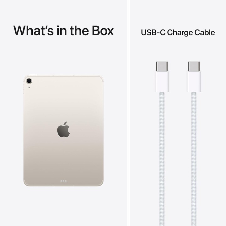 Apple iPad Air 11 2026 WiFi cellulaire, 256 Go, 8e génération, puce M4, appareil photo 12 MP, Starlight