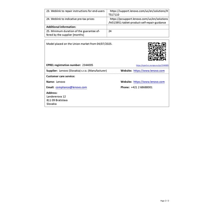 Lenovo Tab One 8.7 4GB 128GB LTE Grey #ficha