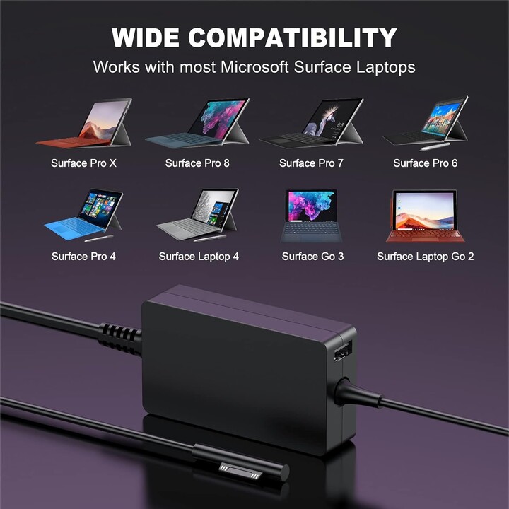 Alimentador tablet microsoft 65w surface pro 4