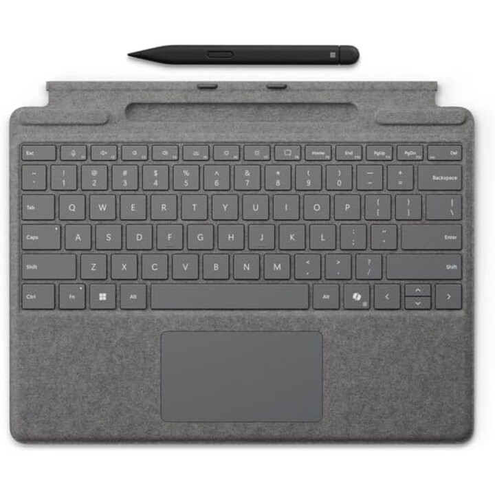 Teclado para Microsoft Surface Pro 10/11 com Pen2 + Copilot Taste - Platina