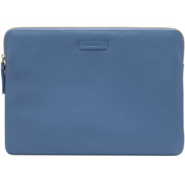 Paris - Étui en cuir pleine fleur grainé pour ordinateur portable 15"/MacBook Pro 16" - Bleu outremer
