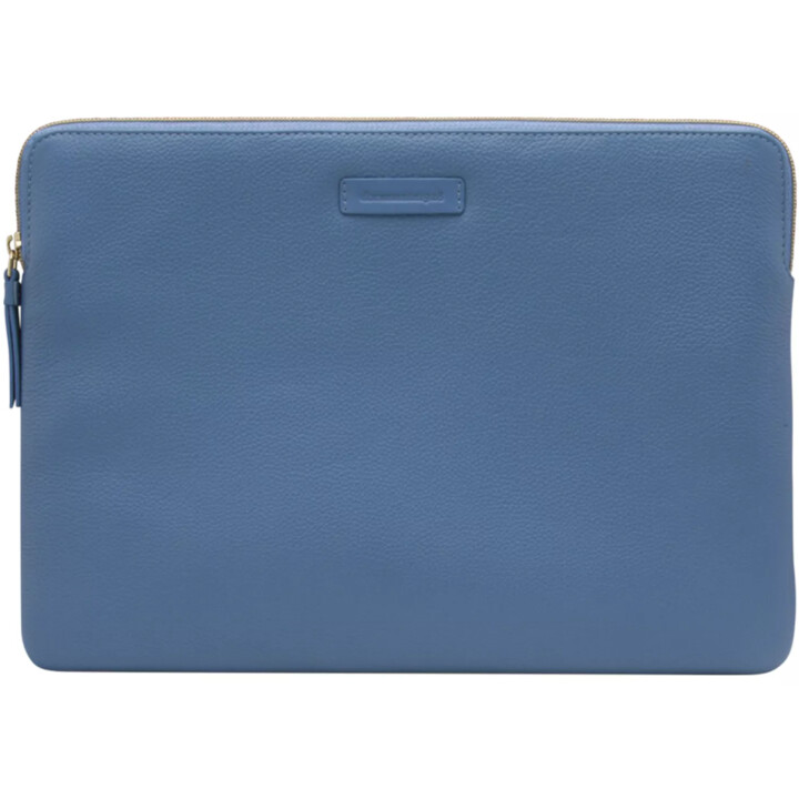 Paris - 15" Laptop/MacBook Pro 16" - Ultra-marine Blue - full grain pebbled leather sleeve
