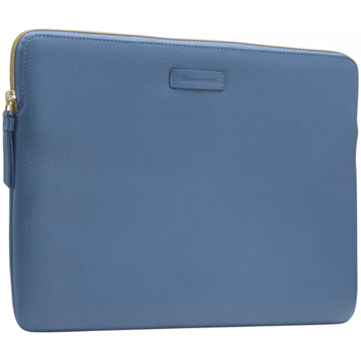 Paris - 15" Laptop/MacBook Pro 16" - Ultra-marine Blue - full grain pebbled leather sleeve