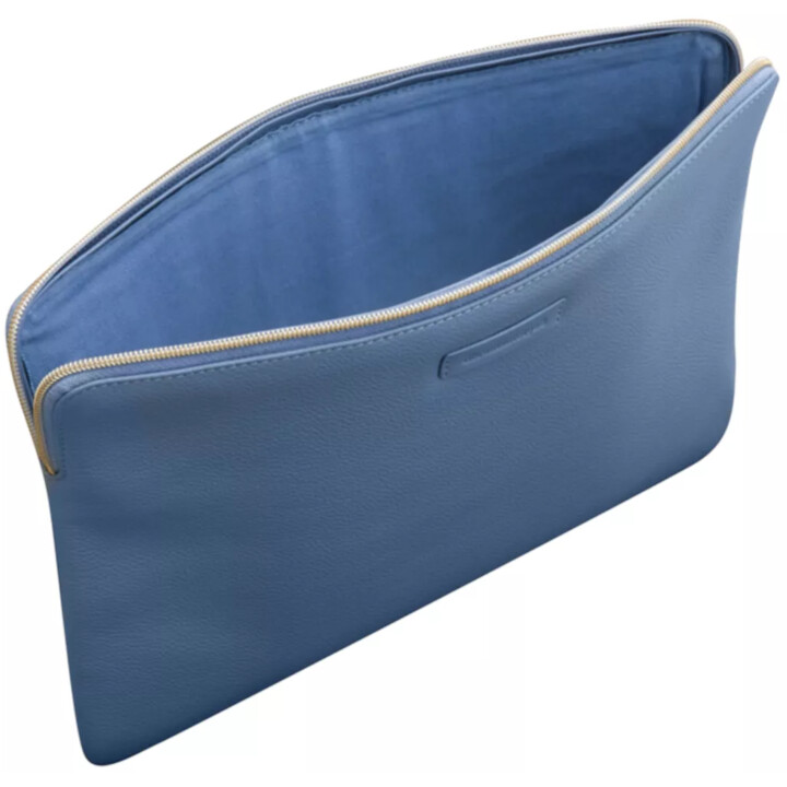 Paris - 15" Laptop/MacBook Pro 16" - Ultra-marine Blue - full grain pebbled leather sleeve