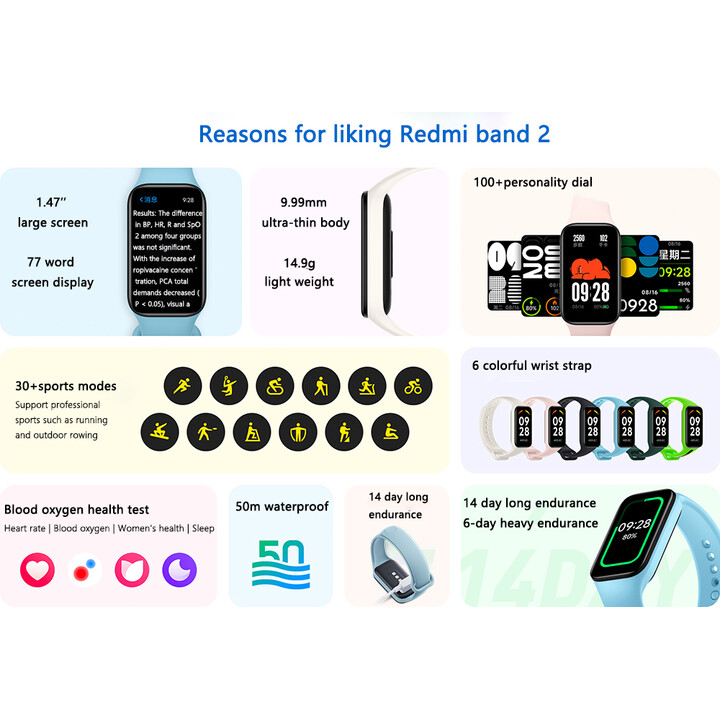 Xiaomi Redmi Smart Band 2 Weiß - Smartband