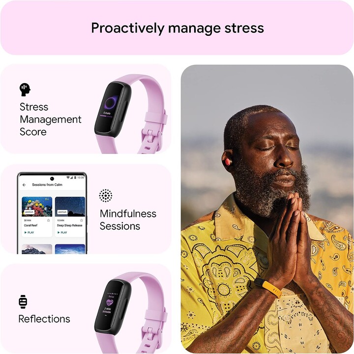 Fitbit Inspire 3 - Negro/Lila Bliss
