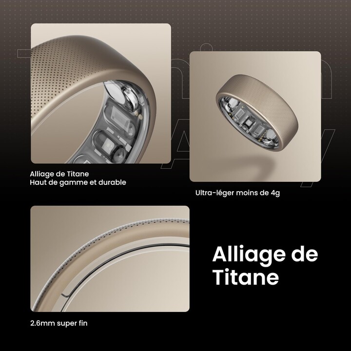 Amazfit Helio Ring Tamaño 10 Anillo inteligente de titanio