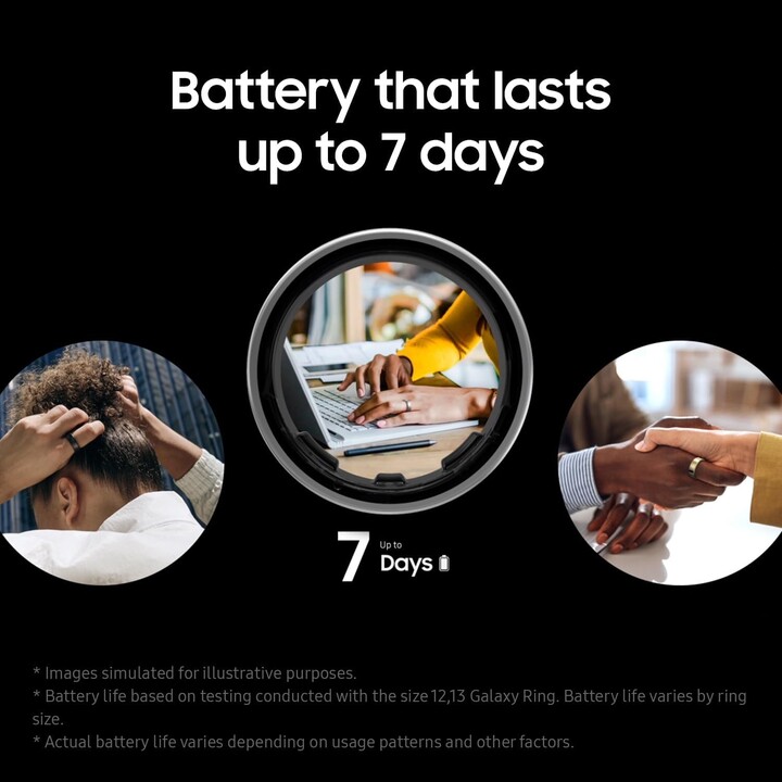 Samsung Galaxy Ring Q505 Tamaño 5 Plateado de titanio - Anillo inteligente
