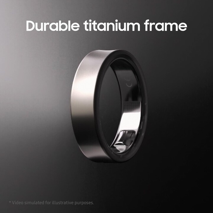 Samsung Galaxy Ring Q505 Tamaño 5 Plateado de titanio - Anillo inteligente