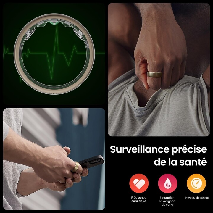 Amazfit Helio Ring Size 8 Gold - Smart Ring
