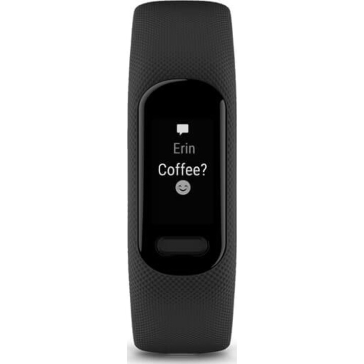 Garmin Vivosmart 5 Activity Tracker, Black, Large, OLED, GPS, Touchscreen, 7-Day Battery Life