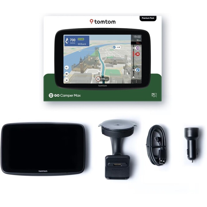 TomTom GO Camper Max 700 1413447 7" HD Táctil GPS Camper 32GB Mapas del Mundo Tráfico Camper Rutas