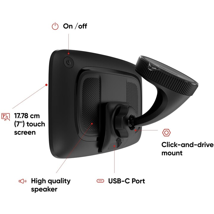 TomTom GO Camper Max 700 1413447 7" HD Táctil GPS Camper 32GB Mapas del Mundo Tráfico Camper Rutas