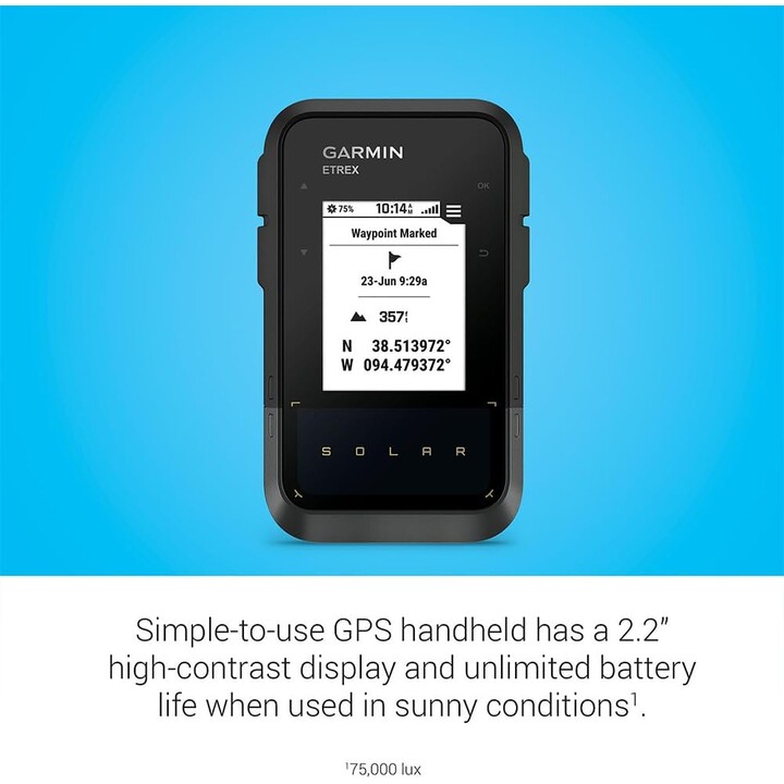 Garmin 010-02782-00 eTrex Solar-Powered Handheld GPS Navigator