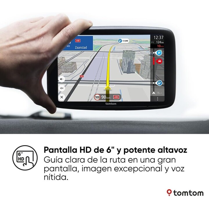 TomTom GPS para Coche Go Superior 6", Estado del Tráfico, Mapas del Mundo, Actualizaciones Rápidas vía WiFi