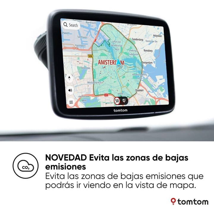 TomTom GPS para coche Go Superior, 7", Mapas del mundo, Actualizaciones rápidas vía WiFi
