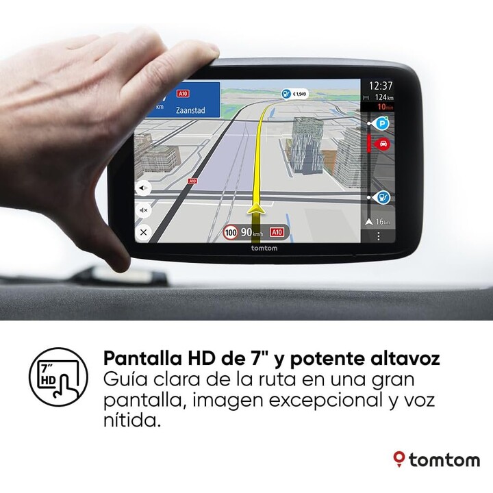 TomTom GPS para coche Go Superior, 7", Mapas del mundo, Actualizaciones rápidas vía WiFi