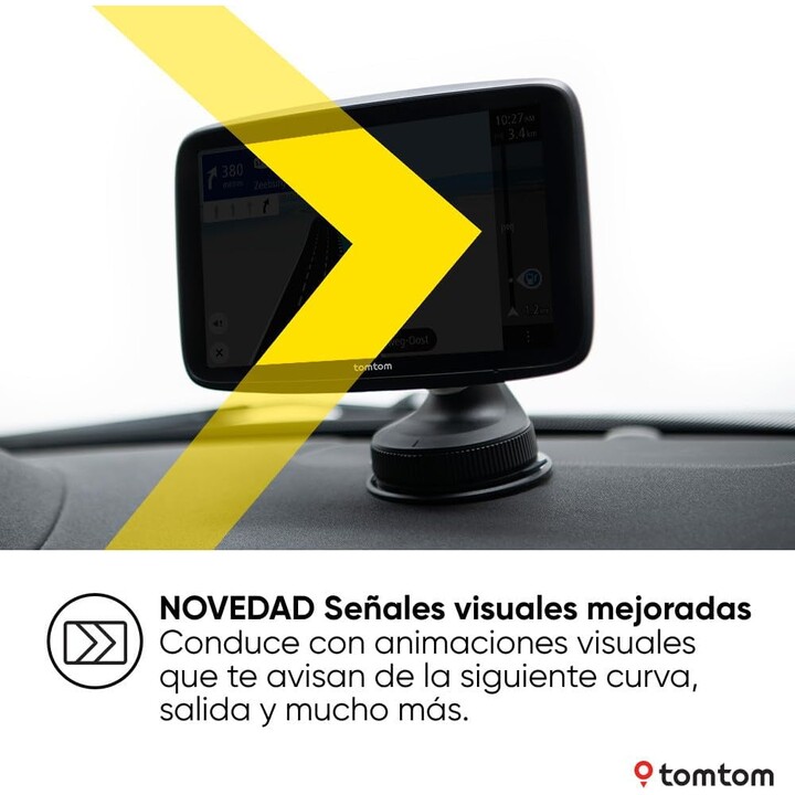TomTom GPS para coche Go Superior, 7", Mapas del mundo, Actualizaciones rápidas vía WiFi