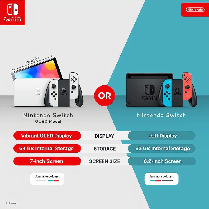 Nintendo Switch OLED Neón Rojo/Azul
