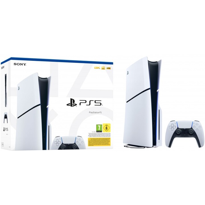 Sony Playstation 5 Slim Disc Edition D-Chassis blanco (8K HDR 825GB SSD 9577171)