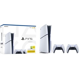 Sony PlayStation 5 Slim Disc Edition + Mando Extra Blanco + Base de Carga