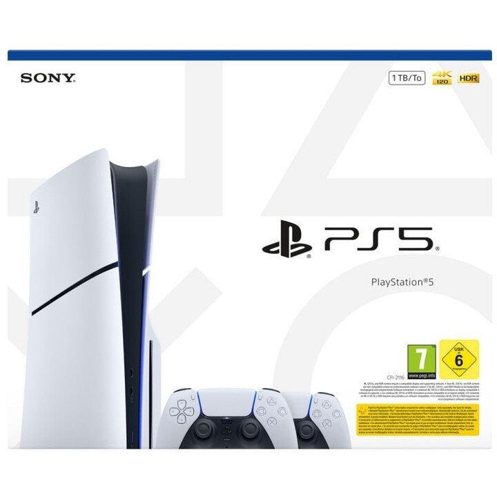 Sony PlayStation 5 Slim Disc Edition + Mando Extra Blanco + Base de Carga