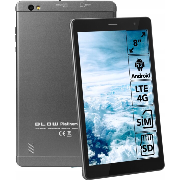 Tablet BLOW PlatinumTAB8 4G V3 IPS 4GB 64GB LTE Negro