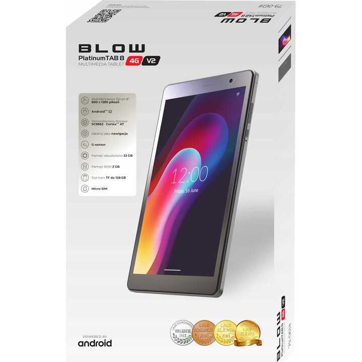 Tablet BLOW PlatinumTAB8 4G V3 IPS 4GB 64GB LTE Negro