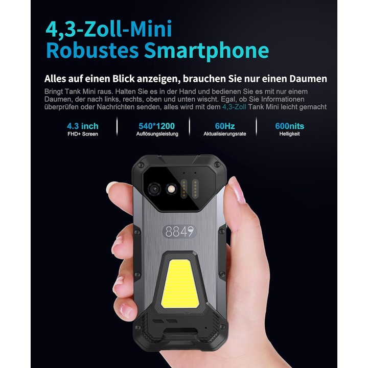 Unihertz 8849 Tank Mini 1 12GB 256GB Dual Sim Negro