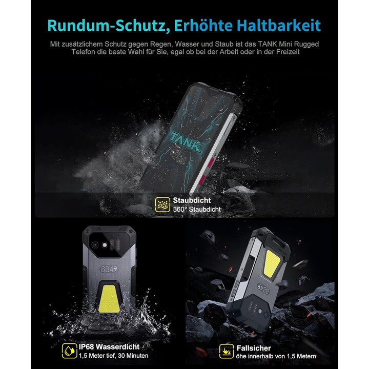 Unihertz 8849 Tank Mini 1 12GB 256GB Dual Sim Negro